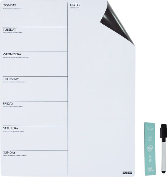 A3 magnetisch droog uitwisbaar menubord voor koelkast - 40 x 30