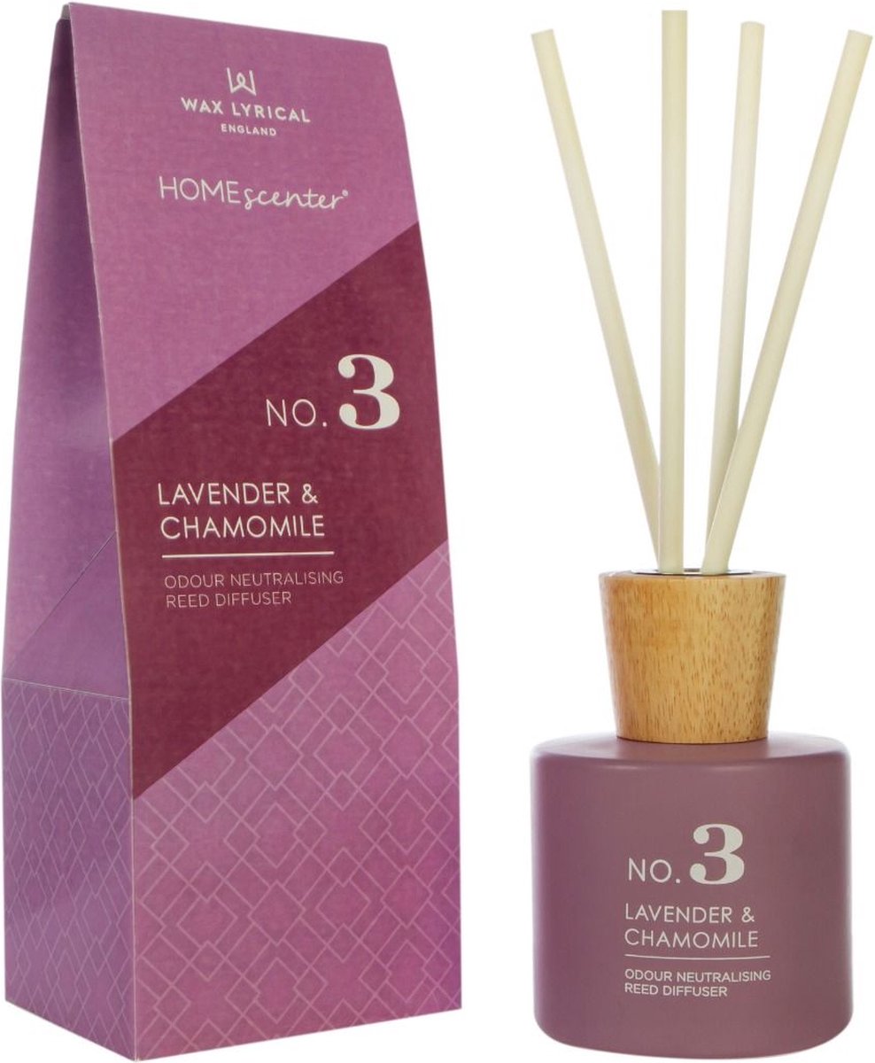 Geurstokjes - Wax Lyrical - Reed Diffuser - Lavender & Chamomile NO.3 - 180 ml