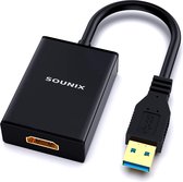 Sounix USB 3.0 naar HDMI - USB Display Adapterkabel - HDMI converter - Full HD - Zwart