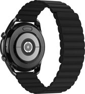 YONO Siliconen Link Bandje 20mm - Horlogebandje geschikt voor Samsung Galaxy Watch 6 / 5 / Pro / 4 / 3 / Active 2 - Polar Ignite / Unite – Zwart