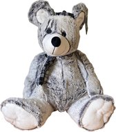 Unique Living - Puppet plush mouse - Grote knuffel muis met muts en sjaal - 36 cm