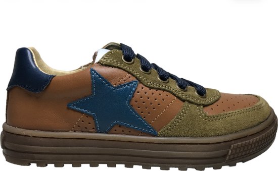 Naturino Hess VL - Scarpe Da Ginnastica In Pelle Bianca Per Bambine E Ragazze Con Chiusura In Velcro E Stella Celeste