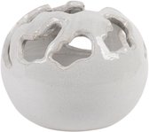 Rasteli Decoratie Globe-Bol-Waxinelichthouder Raku Wit D 32.5 cm H 32.5 cm