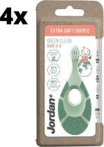 4 x Jordan Tandenborstel Green Clean Step 1 Baby (0-2 jaar)