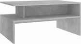 vidaXL - Salontafel - 90x60x42,5 - cm - bewerkt - hout - betongrijs