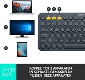 Logitech K380 - Draadloos Bluetooth Toetsenbord - Qwerty - Grijs