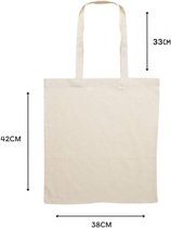 Sac fourre-tout en coton - 24 pièces - sac en toile naturelle - sac à main - sac à bandoulière avec de longues poignées - adapté à l'impression ou à la décoration