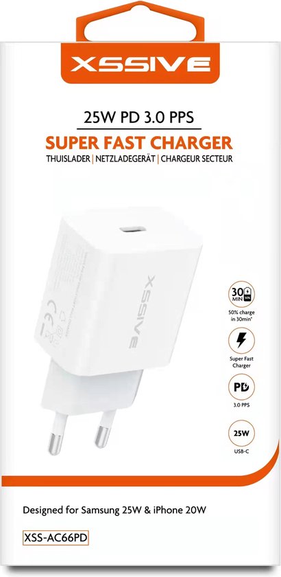 Samsung 25W Power Delivery oplader kabel - USB-C snellader - Wit