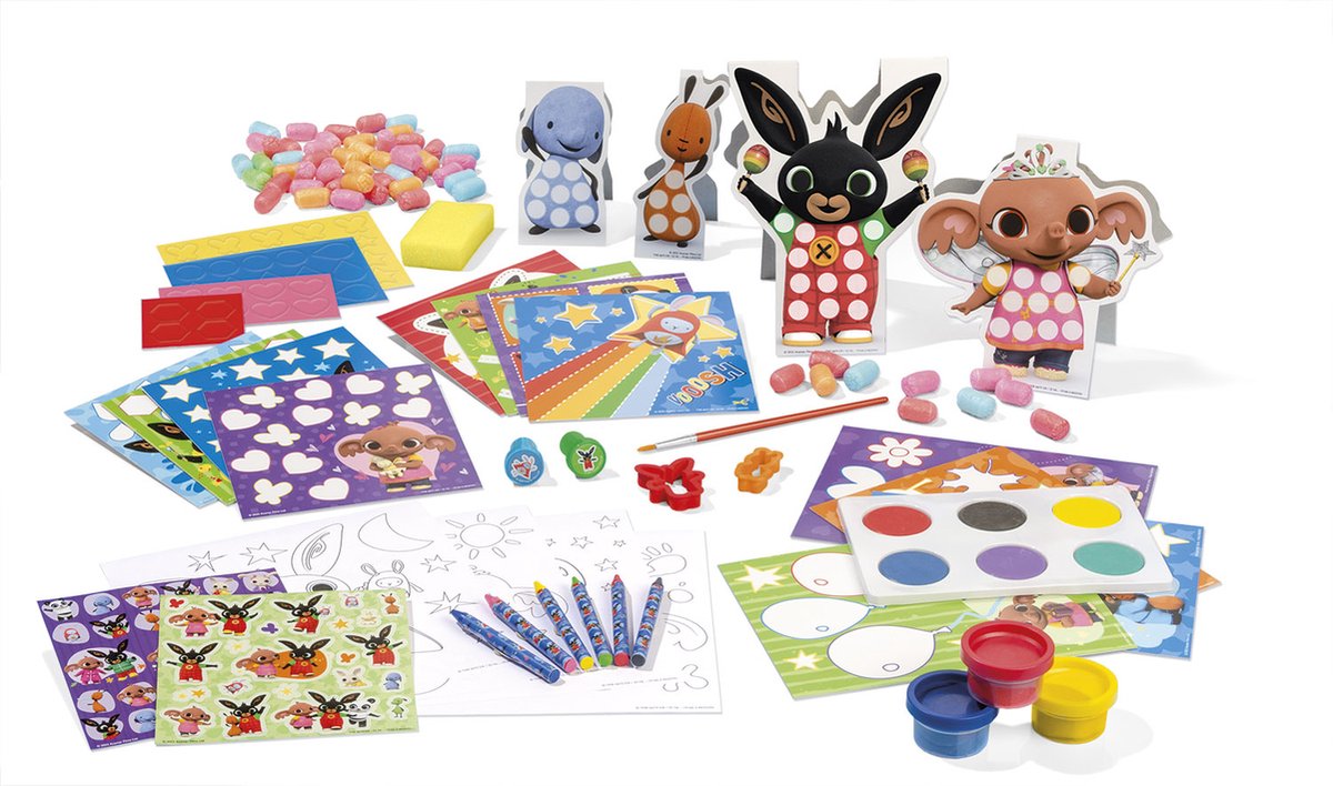 Bing XL Knutselkoffer, knutselpakket junior creatief speelgoed voor jongens en meisjes knutselen - vanaf 3 jaar - Bambolino Toys cadeautip kleuter - knutselbox junior — afbeelding 3