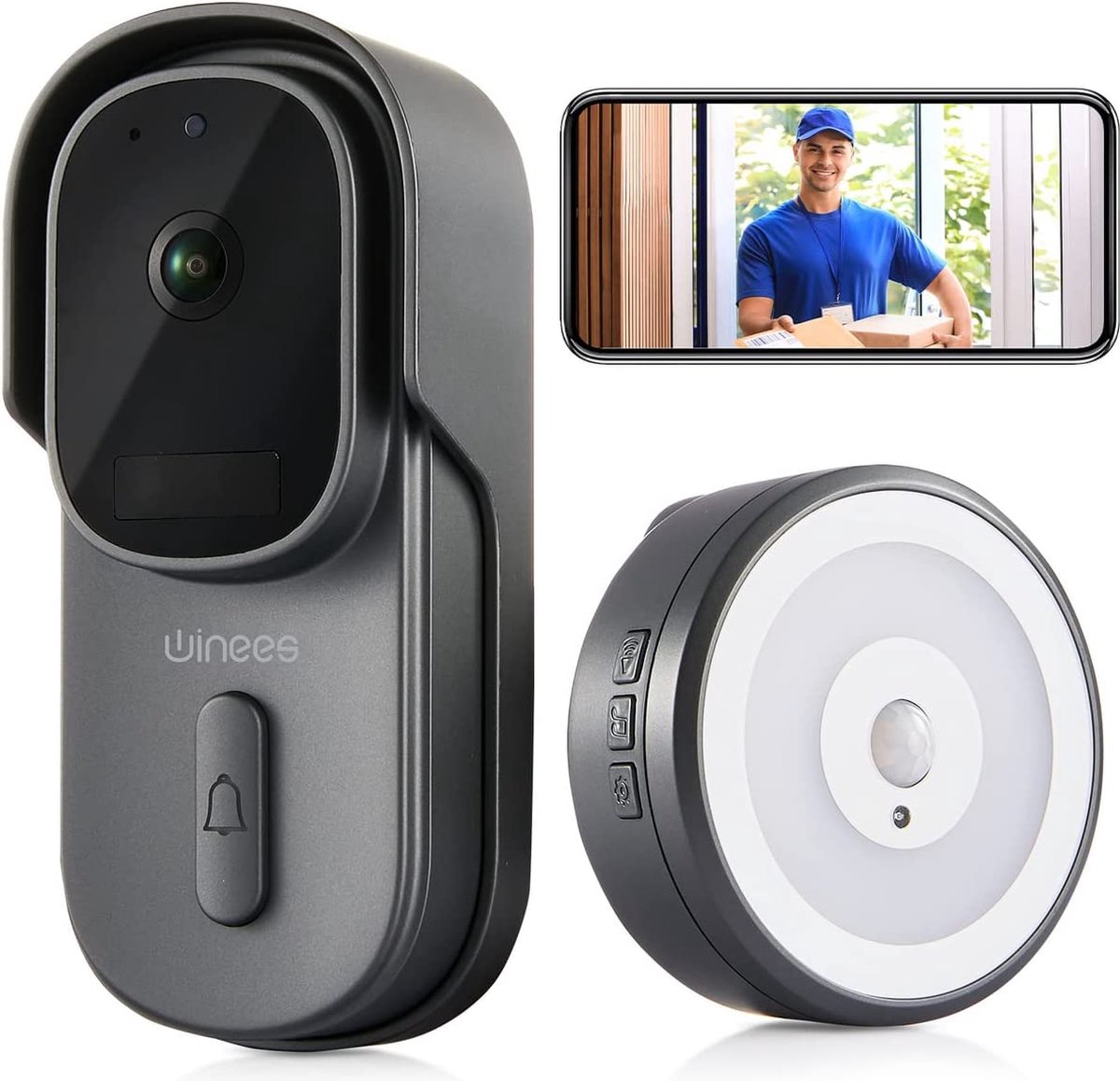 Deurbel - draadloze deurbel met ontvangers – wireless doorbell – duurzaam - eenvoudig te installeren