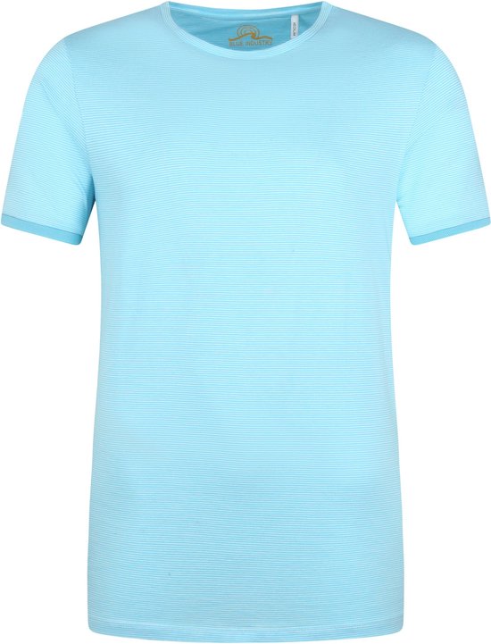 Blue Industry - M86 T-Shirt Streep Blauw - Heren - Maat L - Modern-fit