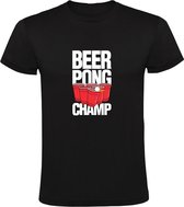 Beer pong champ Heren T-shirt | bier | drank | alcohol | drank spel | Feest | Zwart