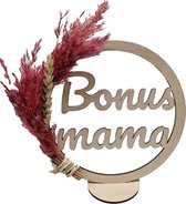LBM Beeld voor bonus mama - Decoratie - Ronde vorm met droogbloemen