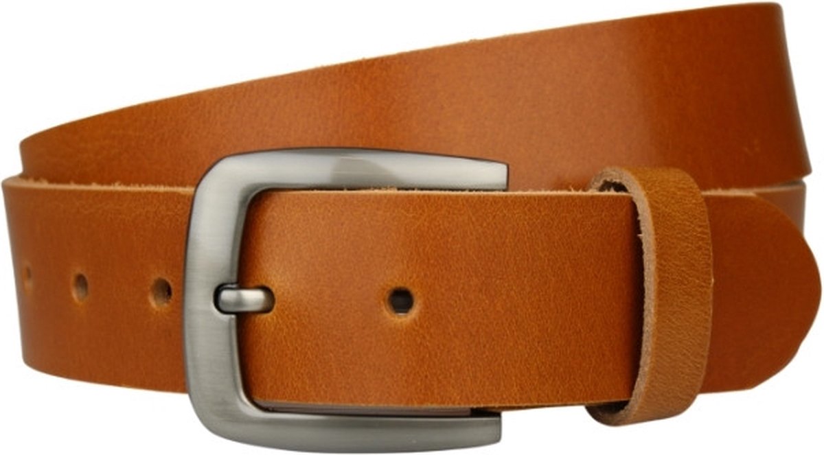 Fana Belts Heren Riem Leer Cognac - Jeansriem 4 cm Breed Heren Broekriem - Riemmaat 110
