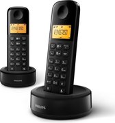 Philips D1602B Vaste Telefoon - 2 Handsets- Huistelefoon - Draadloos