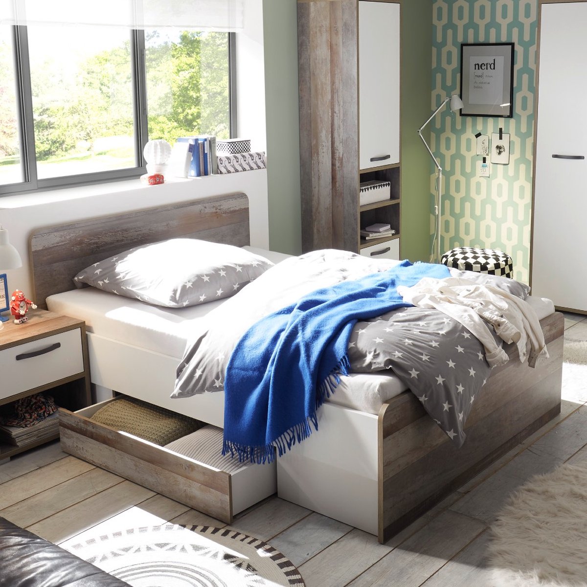 Emob - Bed Petrus - 140x200 - Wit
