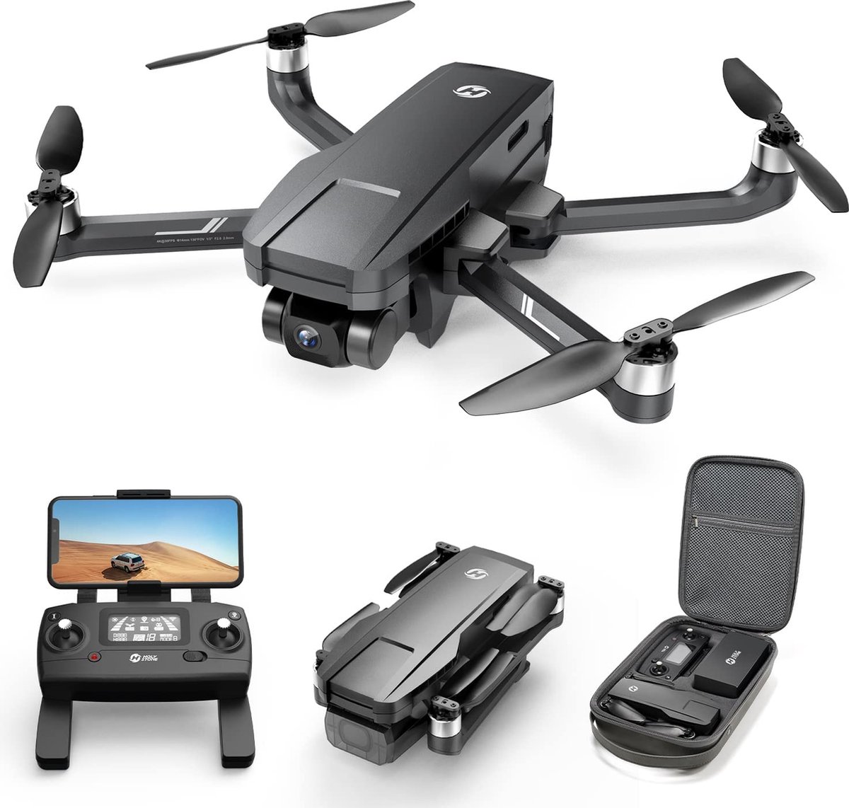 Holy Stone HS720G 4K EIS Drone - Upgraded - drone met true 4k camera – 2Assige drone - Automatische Stabilisatie - GPS Quadcopter voor volwassenen- Brushless Motor- 5GHz - Opvouwbaar - FPV - ARODI