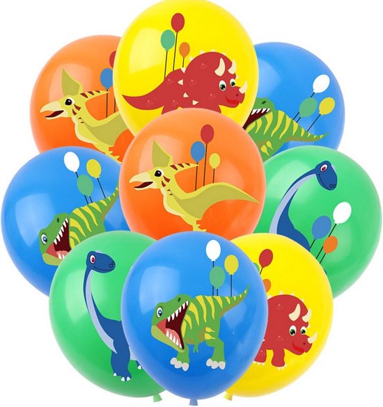 16 stuks ballonnen dinosaurussen