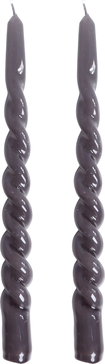 SENZA Twisted Dinerkaarsen Grijs /2