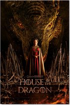 Affiche La Maison du Dragon - Game of Thrones - HBO - Targaryen - dragons - 61 x 91,5 cm