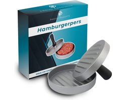 ProudProducts Hamburgerpers met 100 Wax Papiertjes – Hamburgermaker – Hamburger Pers - BBQ Accesoires - RVS