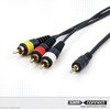Composiet - 3.5mm kabel m/m, Zwart
