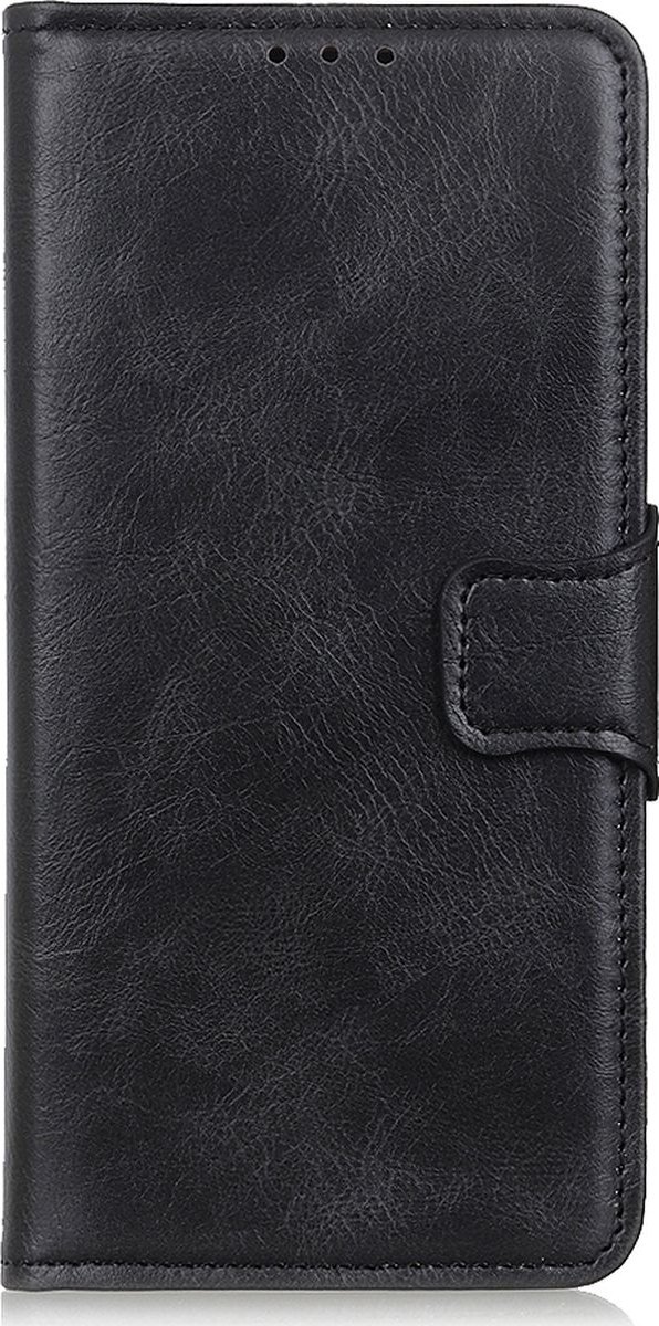 Mobigear Telefoonhoesje geschikt voor Apple iPhone 14 Pro Hoesje | Mobigear Classy Bookcase Portemonnee | Pasjeshouder voor 2 Pasjes | Telefoonhoesje voor Pinpas / OV Kaart / Rijbewijs - Zwart