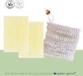 green-goose® Shea Butter Zeep (2 Stuks) met Zeepzakje | 250 gram