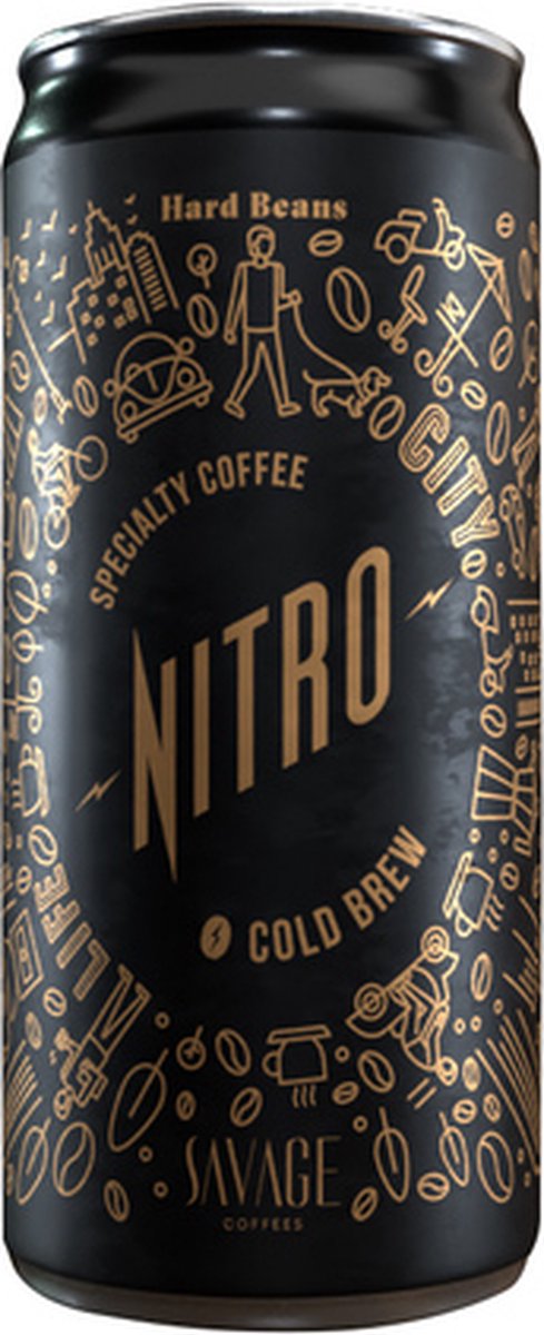 Hard Beans - Nitro Cold Brew Coffee Special Panama Savage 200 ml (6 pack)