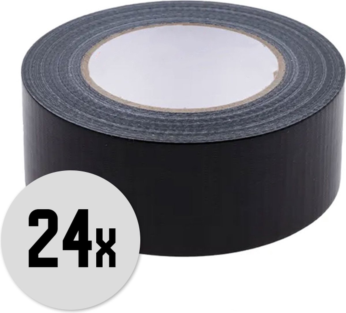 DULA Duct tape Zwart 50mm x 50m 24 Rollen Duck tape