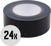 DULA Duct tape - Zwart - 50mm x 50m - 24 Rollen Duck tape