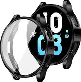 Strap-it TPU case - zwart bescherm hoesje geschikt voor Samsung Galaxy Watch 5 44mm - zwarte beschermhoes voor Galaxy Watch 5 44mm