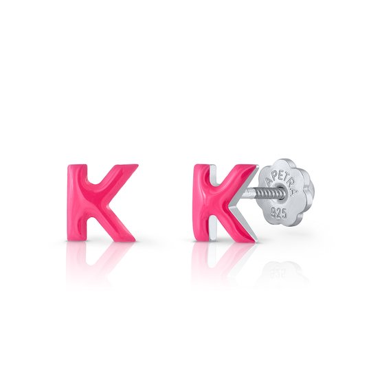 Lapetra Boucles d'oreilles. Vis DR Lettre K
