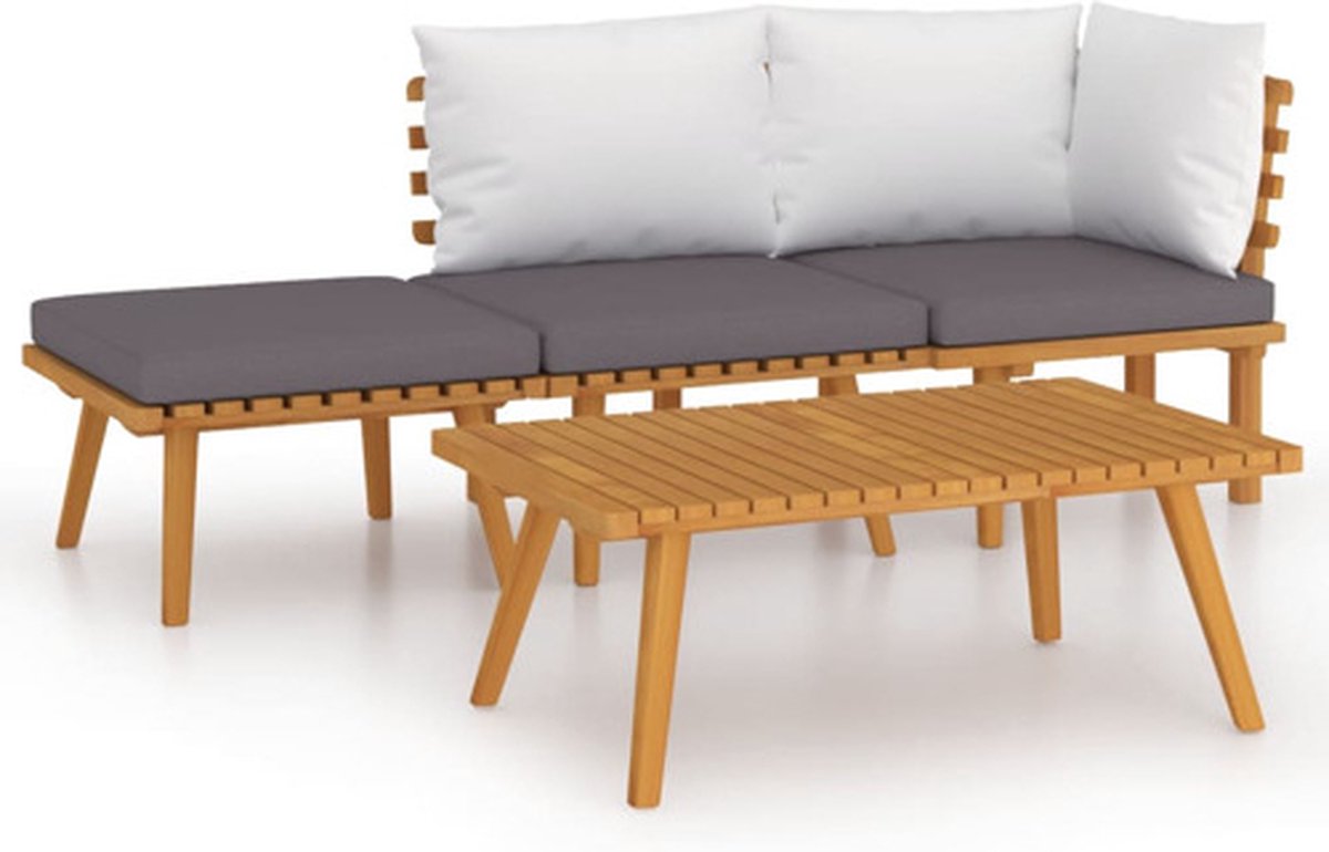 Vidaxl Loungeset Bruin Houten Tuinset