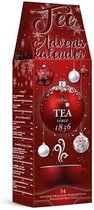 ChaCult Adventskalender - Advent Thee - Adventskalenders - Thee - Kerstbal Rood - Kerstgeschenk - 24 verschillende smaken theezakjes
