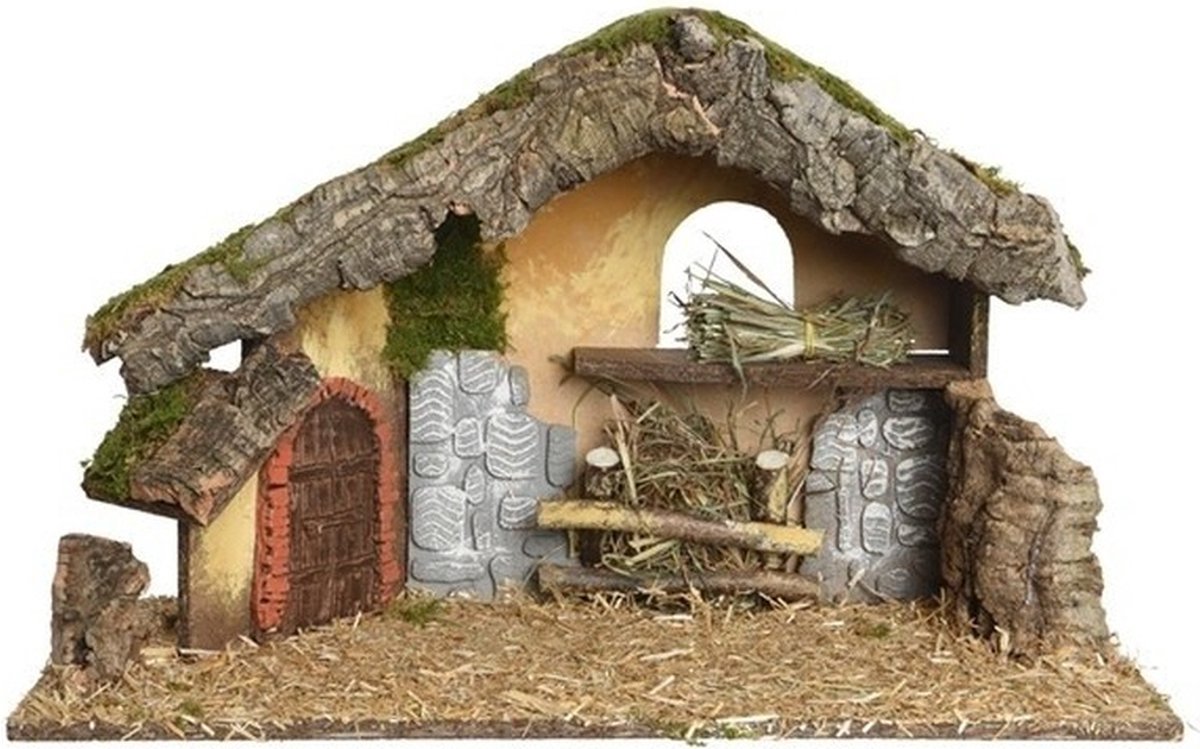 Rostikal kerststal Kerstmis 66 x 34 cm Deko kerststal met figuren Edelrost tafeldecoratie Kerstmis