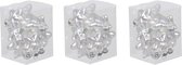 36x Sterretjes kersthangers/kerstballen transparant parelmoer van glas - 4 cm - mat/glans - Kerstboomversiering