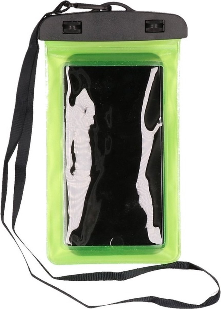 Bellatio Design Telefoonhoesje - groen - kunststof - 21 x 11,5 cm - waterdicht