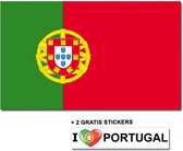 Portugese vlag + 2 gratis stickers
