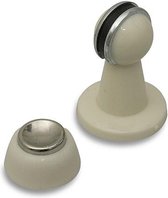 1x stuks deurvastzetter / deurvastzetters kunststof wit - 8 cm - magnetisch - deurstoppers / deurbuffers