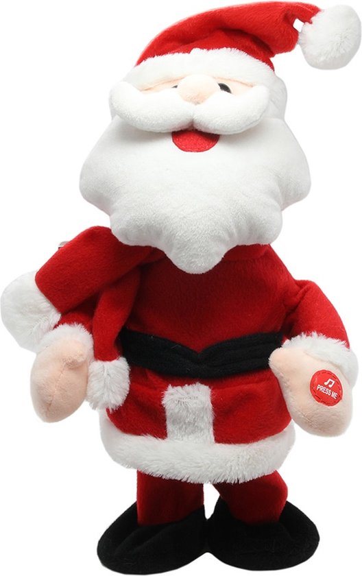 2x morceaux de poupées en peluche Père Noël dansant 30 cm figurines de Noël/poupées  de... | bol