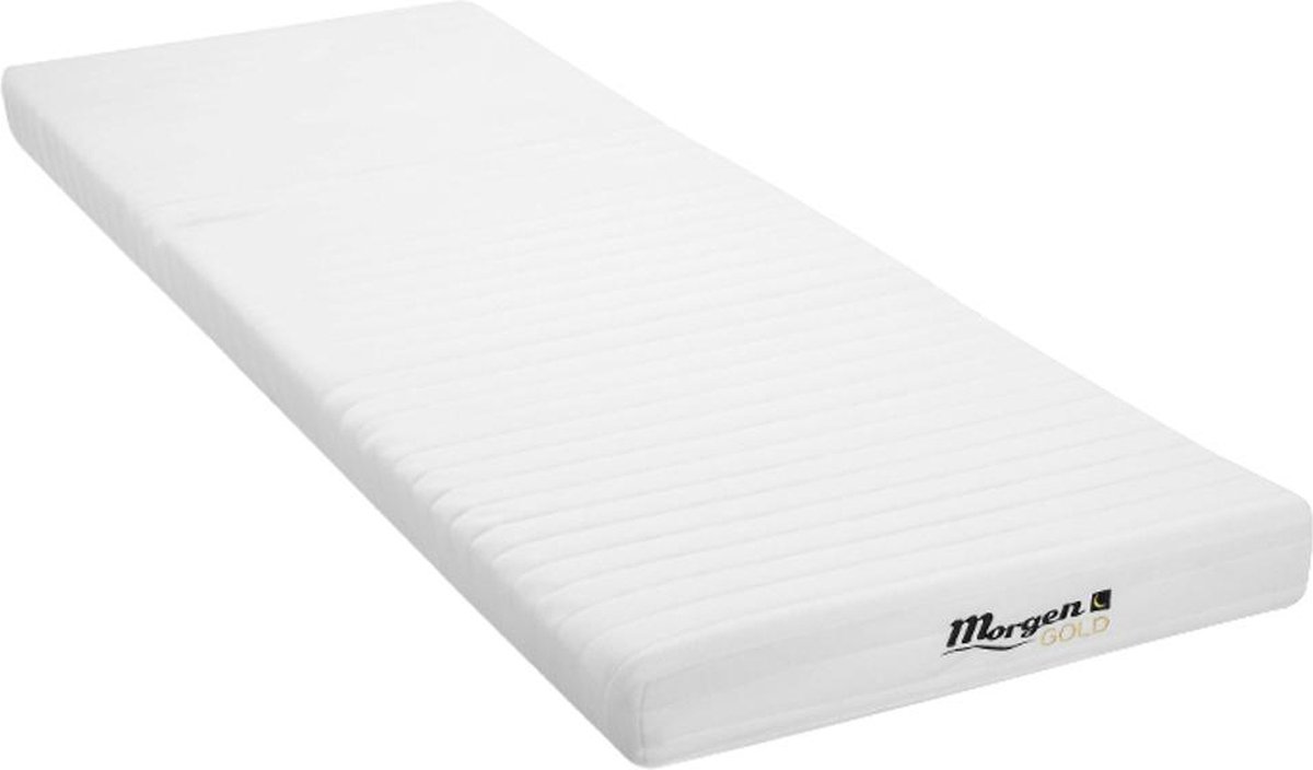 Vente-unique Schuimmatras 90 x 200cm met 7 zones 25 kg/m3 dikte 12 cm - STELO KIDS van YSMÉE L 200 cm x H 12 cm x D 90 cm Wit