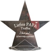 LBM Trofee voor papa - I love you, jij bent mijn superster! - Stervorm