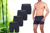 Bamboo Essentials - Boxershort Heren - Bamboe - 4 Stuks -  Navy - L - Ondergoed Heren - Heren Ondergoed - Boxer - Bamboe Boxershorts Voor Mannen