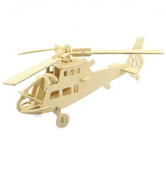 Bouwpakket 3D Puzzel Helikopter- hout