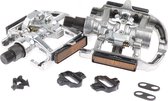 Tecora Klikpedalenset Combi Spd 9/16 Inch Zilver
