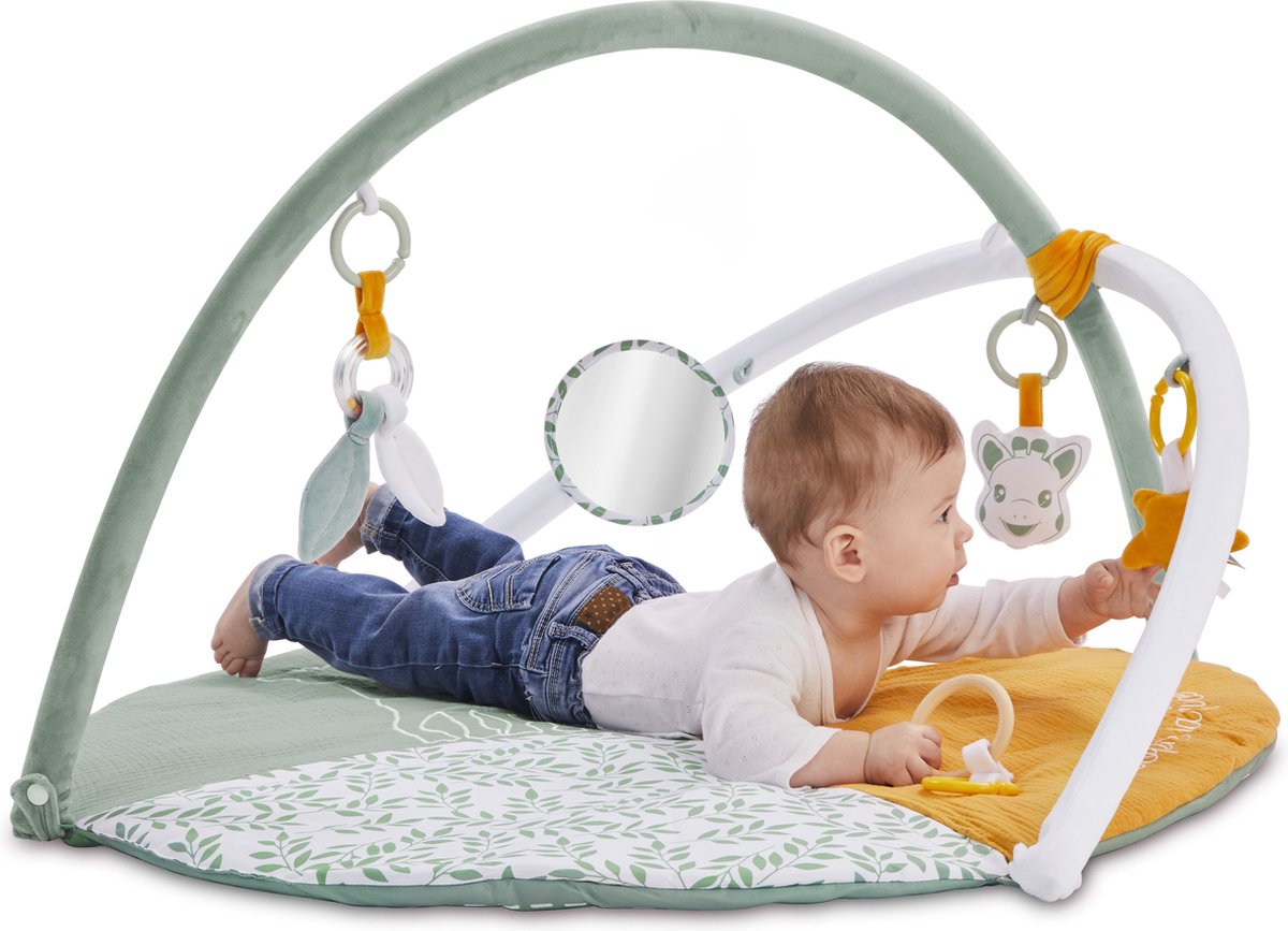 Sophie de giraf Reverso Activity & Foto speelkleed - Babygym - Speelmat - Machinewasbaar - Vanaf 0 maanden - 50 x 90 x 90 cm - Groen/Geel/Wit — afbeelding 5