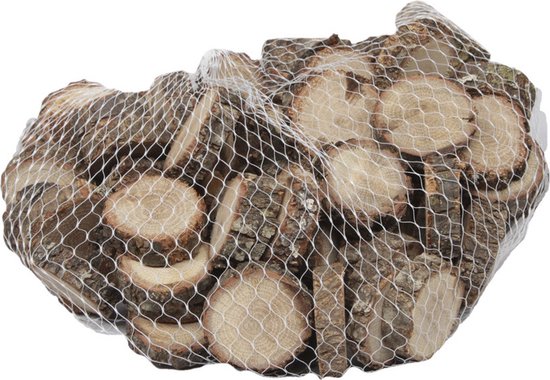 Set van 3x stuks netjes met ieder 500 gram stuks houten decoratie boomschijfjes 2,5 cm
