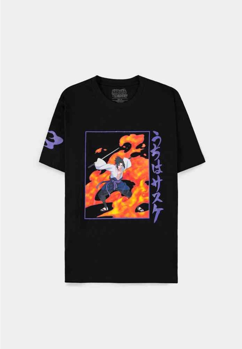 Naruto - Sasuke Heren T-shirt - S - Zwart