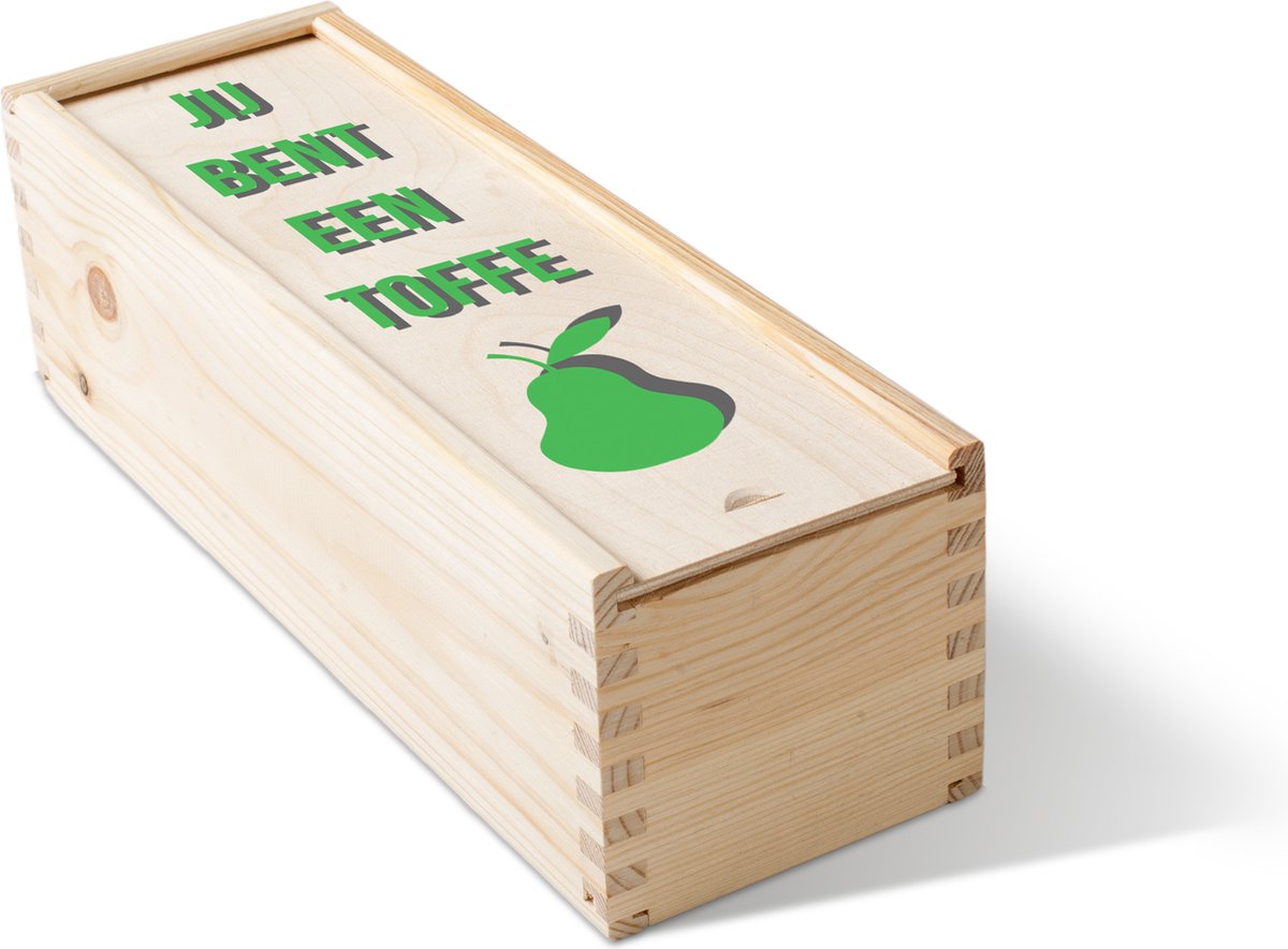 Bierkist: Jij bent een toffe peer| Bierkist cadeau vaderdag| Houten